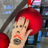 Short Gloves, "Tarot" in White