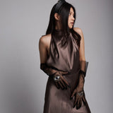 Long Gloves, "Eyes” in Black - Stashe