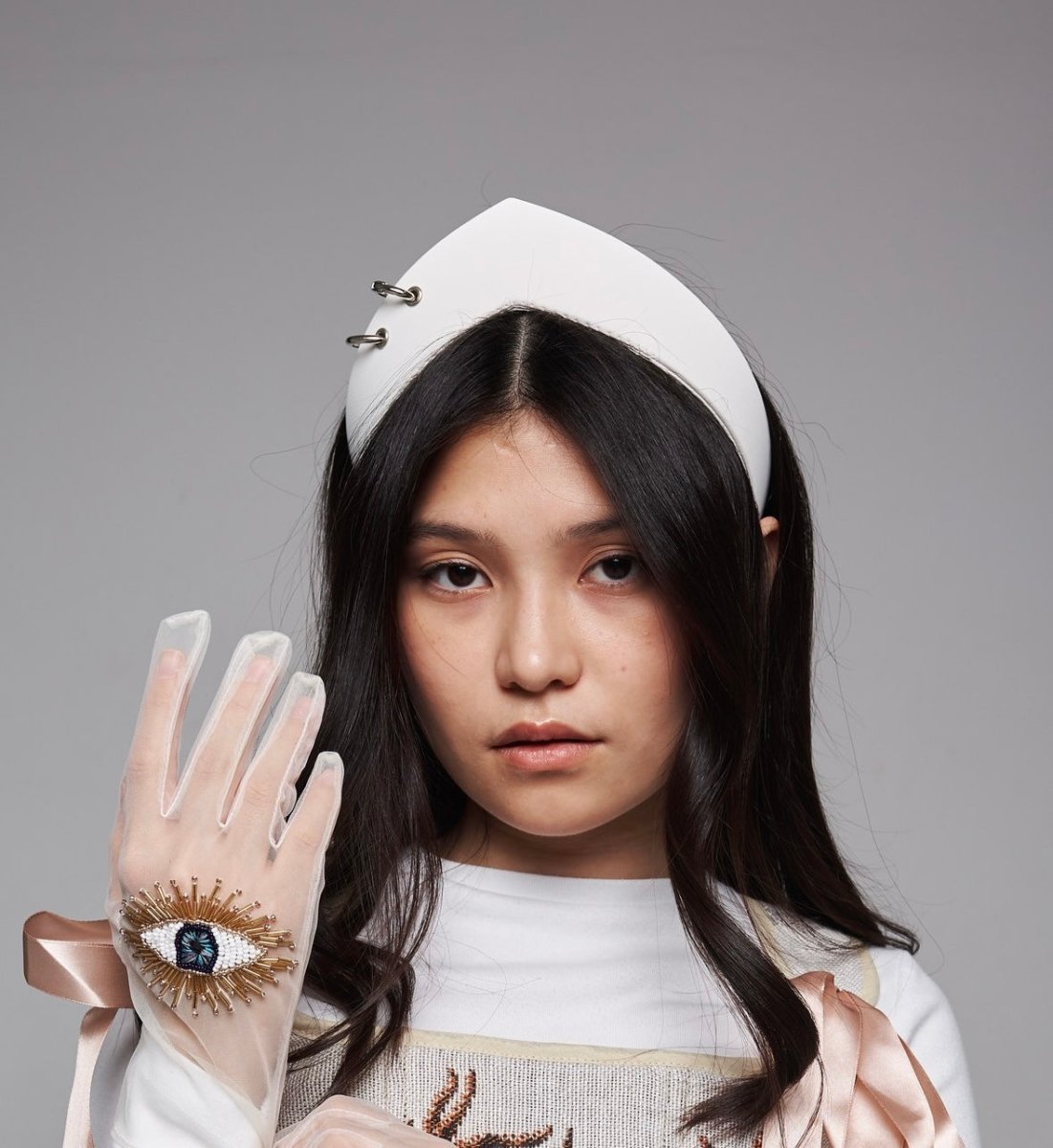 White Headband | Eco Leather Headband | Stashe