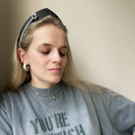 Pointed Tiara Headband with Massive Chain, Dark Chocolate - Stashe