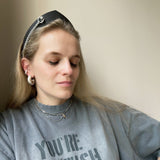 Pointed Tiara Headband with Massive Chain, Dark Chocolate - Stashe