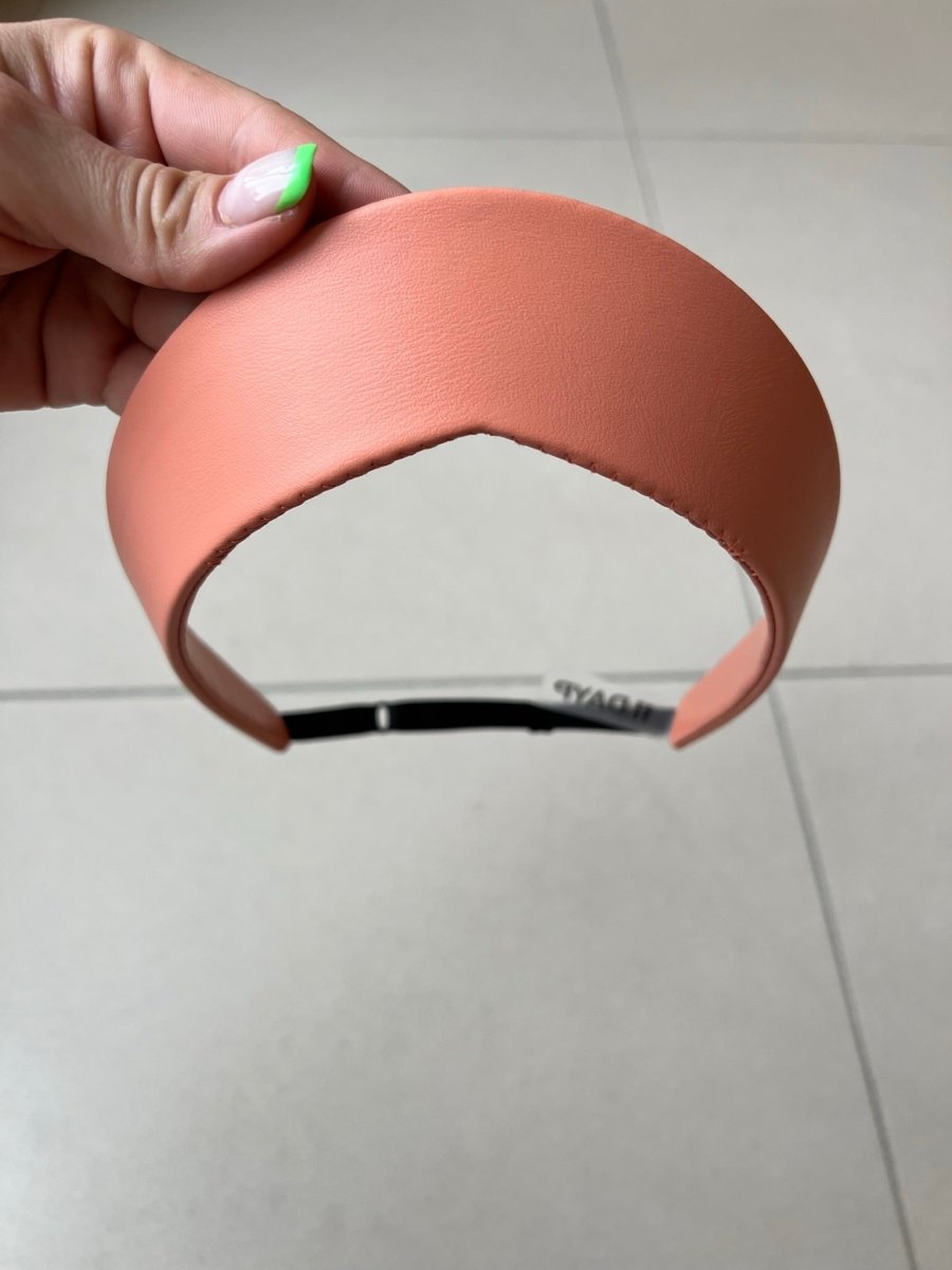 Round Tiara Headband, Coral - Stashe