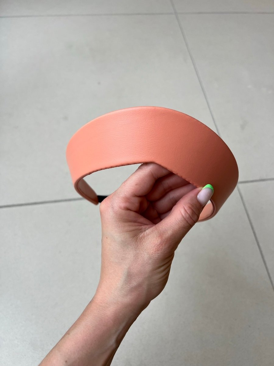 Round Tiara Headband, Coral - Stashe