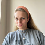 Round Tiara Headband, Coral - Stashe