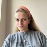 Round Tiara Headband, Coral - Stashe