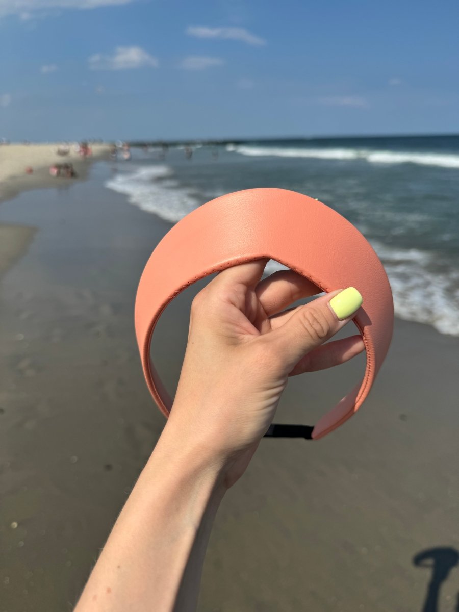 Round Tiara Headband, Coral - Stashe