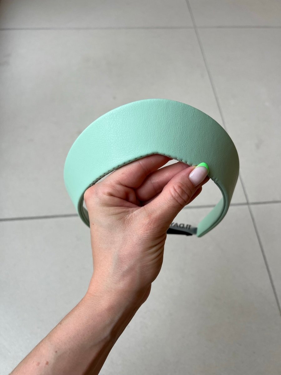Round Tiara Headband, Mint Green - Stashe