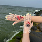 Short Gloves, "Tarot" in White - Stashe