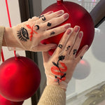 Short Gloves, "Tarot" in White - Stashe