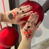 Short Gloves, "Tarot" in White - Stashe