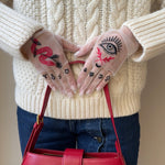 Short Gloves, "Tarot" in White - Stashe
