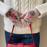 Short Gloves, "Tarot" in White - Stashe