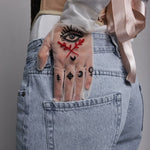 Short Gloves, "Tarot" in White - Stashe