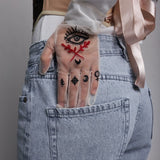 Short Gloves, "Tarot" in White - Stashe