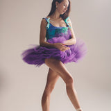 Lace - up Corset Top, Tie - Dye "Baltic" Print - Stashe