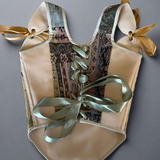 Lace-up Vintage Tapestry Corset Top, "Sunrise Deer” Pattern