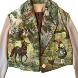 Red Riding Hood Vintage Tapestry Cropped Jacket