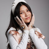 Pointed Tiara Headband with 2 Rings, White