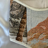 Vintage Tapestry Lace-up Corset Belt, “Mountain Sunset” pattern