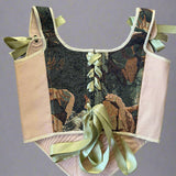 Lace-up Vintage Tapestry Corset Top, “Pine Ridge” Pattern