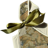 Sitting Boy Vintage Tapestry Lace-Up Corset Top