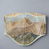Vintage Tapestry Back Lace-up Corset Belt, “Summit”