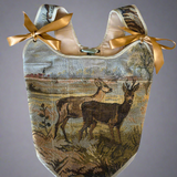 Lace-up Vintage Tapestry Corset Top, "Sunrise Deer” Pattern