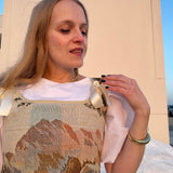 Lace-up Vintage Tapestry Corset Top, "Alpenglow” Pattern