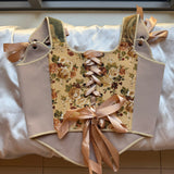 Lace-up Vintage Tapestry Corset Top, “Deepwood”