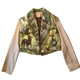 Red Riding Hood Vintage Tapestry Cropped Jacket