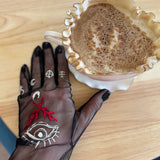 Short Gloves, "Tarot" in Black