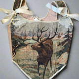 Lace-up Vintage Tapestry Corset Top, "Highland Stag” Pattern