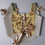 Lace-up Vintage Tapestry Corset Top, “Deepwood”