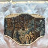 Vintage Tapestry Back Lace-up Corset Belt, “Duskhollow”