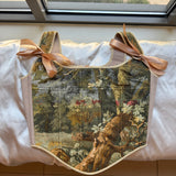 Lace-up Vintage Tapestry Corset Top, “Deepwood”