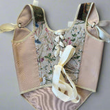 Lace-up Vintage Tapestry Corset Top, "Highland Stag” Pattern