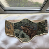 Vintage Tapestry Back Lace-up Corset Belt, "Glen” Pattern