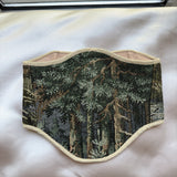 Vintage Tapestry Back Lace-up Corset Belt, “Thicket”
