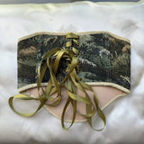 Vintage Tapestry Back Lace-up Corset Belt, “Thicket”