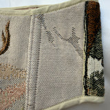 Vintage Tapestry Back Lace-up Corset Belt, "Daybreak” Pattern
