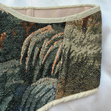 Vintage Tapestry Back Lace-up Corset Belt, "Foxglove” Pattern