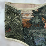 Vintage Tapestry Back Lace-up Corset Belt, "Foxglove” Pattern