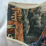 Vintage Tapestry Back Lace-up Corset Belt, "Pheasants” Pattern
