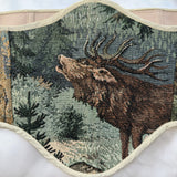 Vintage Tapestry Back Lace-up Corset Belt, "Glen” Pattern