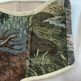 Vintage Tapestry Back Lace-up Corset Belt, "Glen” Pattern