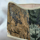 Vintage Tapestry Back Lace-up Corset Belt, "Glen” Pattern
