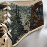 Vintage Tapestry Front Lace-up Corset Belt, “Hollow” pattern