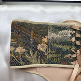 Vintage Tapestry Back Lace-up Corset Belt, "Glen” Pattern