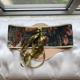 Vintage Tapestry Back Lace-up Corset Belt, "Daybreak” Pattern