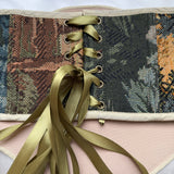 Vintage Tapestry Back Lace-up Corset Belt, "Riviera” Pattern